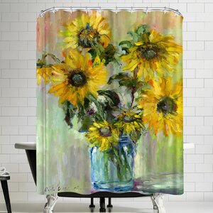 Richard Wallich Sunflowerss Shower Curtain