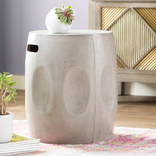 Outdoor Drum Side Table Wayfair Alan Drum Side Table