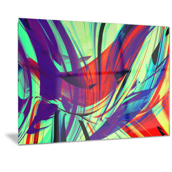 Designart Metal Vinatge Lime Green Abstract Art Graphic Art