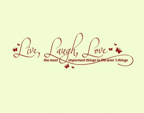 Wall Sticker Live Love Lake Wall Decal Vinyl Sticker Tattoo For Windows Glass Wall with Size and Color Options