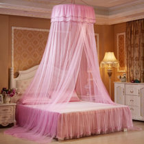 pink canopy for girls bed