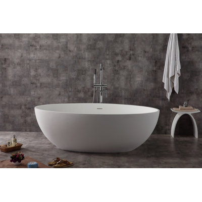 67 x 39 Freestanding Soaking Bathtub Alfi Brand