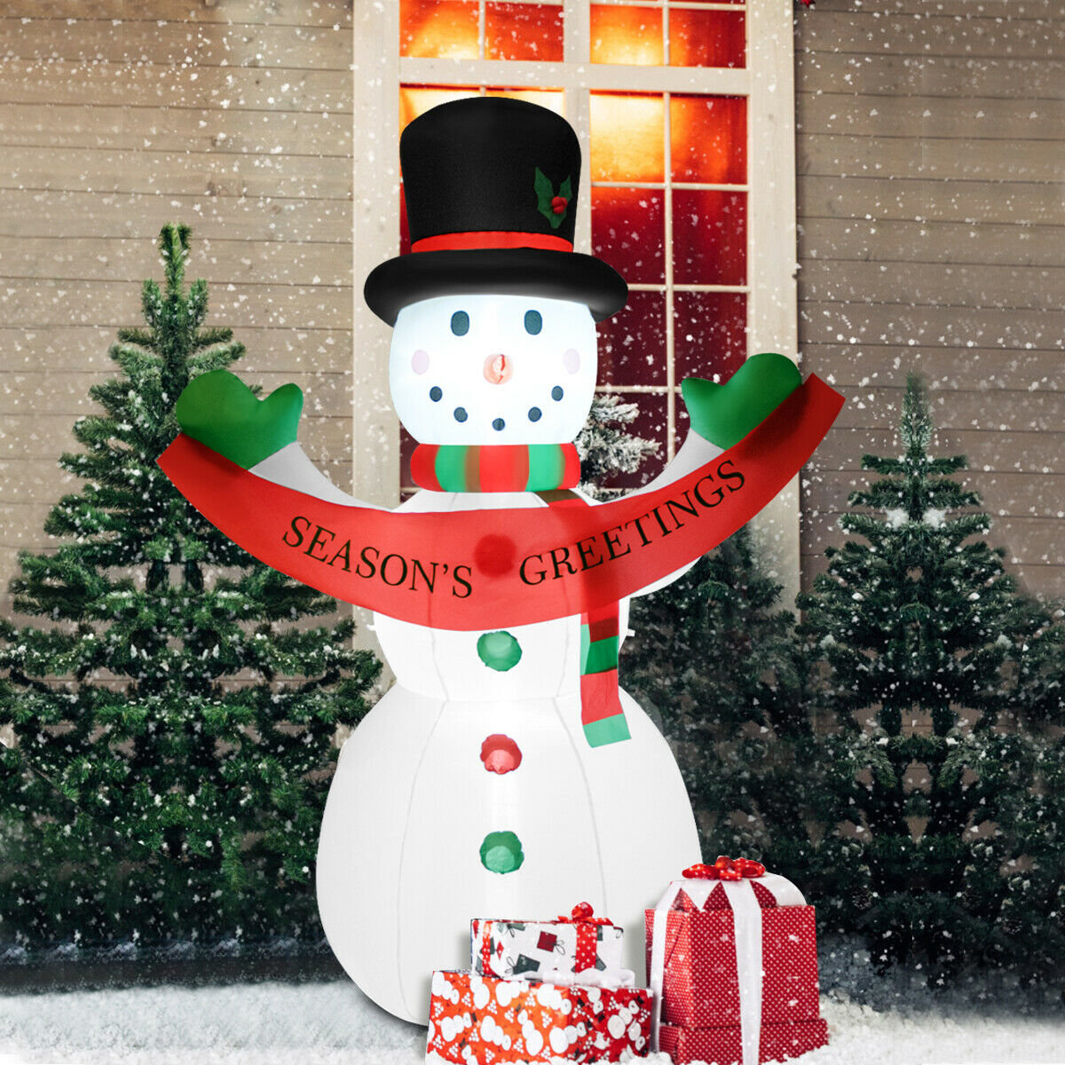 The Holiday Aisle Led Christmas Snowman Blow Up Holiday Yard Lawn