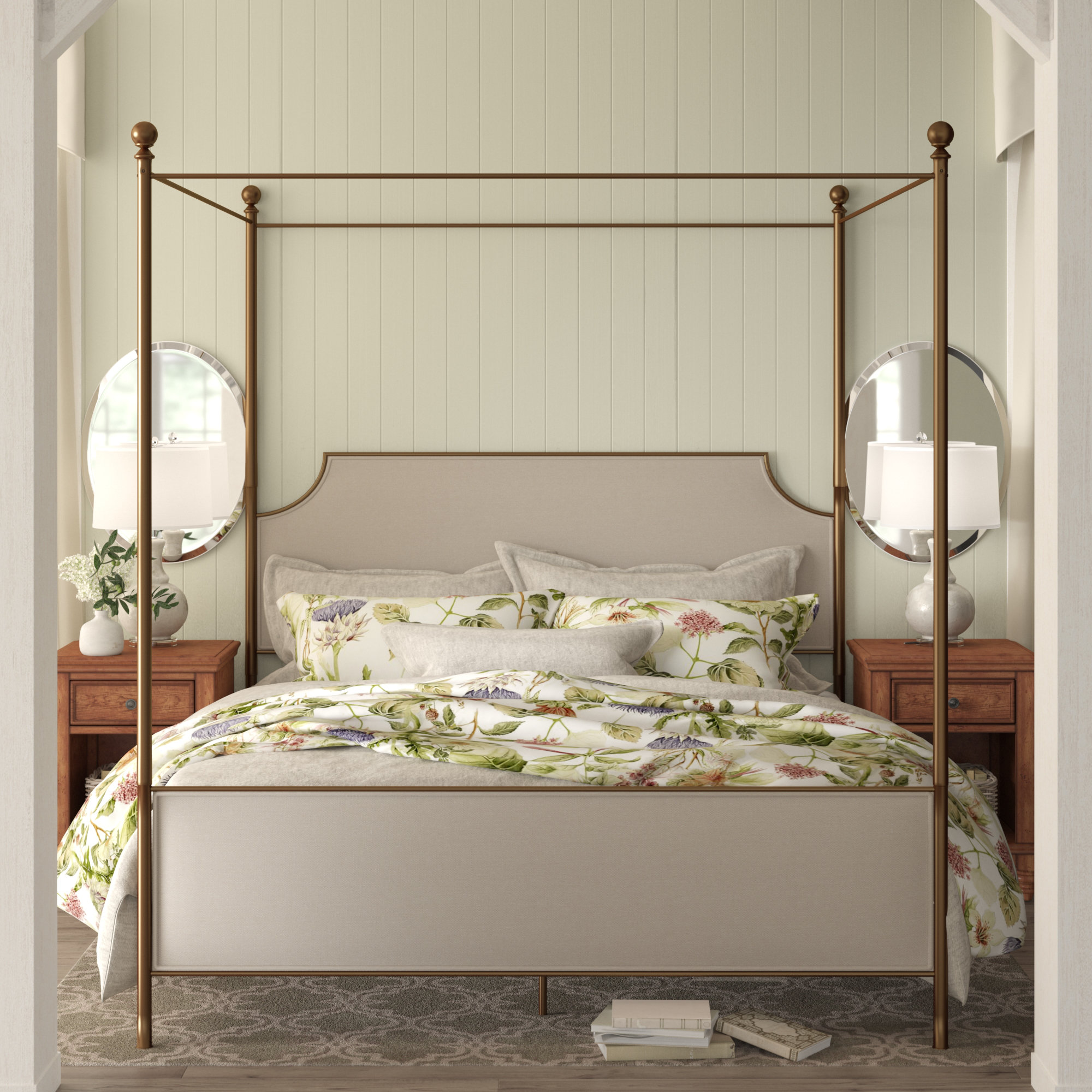 Willison Bedroom Collection Upholstered Canopy Bed Willison Bedroom Collection Upholstered Canopy Bed