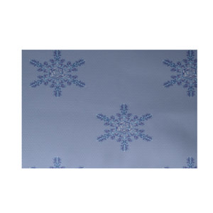 Flurries Decorative Holiday Print Blue Indoor/Outdoor Area Rug