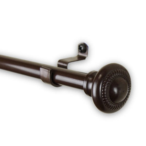 Pennant Cafe Single Curtain Rod and Hardware Set