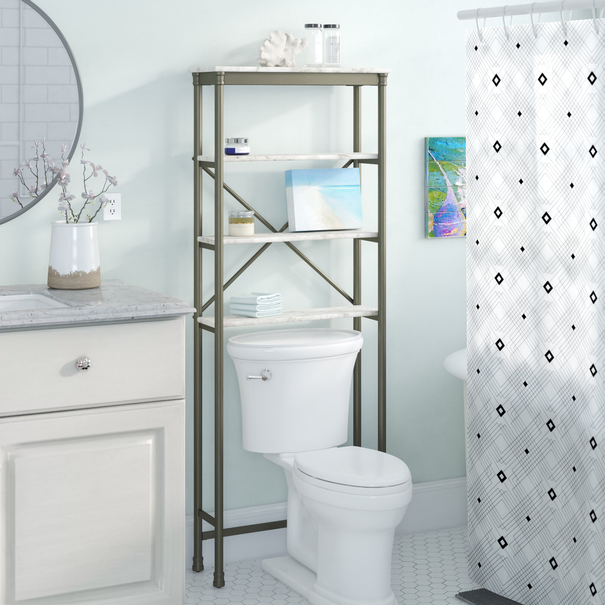 Beachcrest Home Nault 25 W X 64 H Over The Toilet Storage