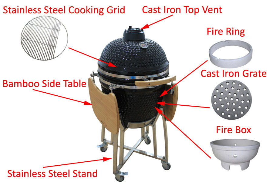 21 kamado charcoal grill