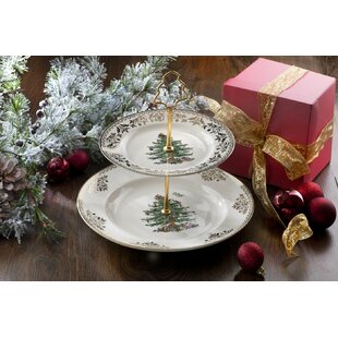 hand painted Christmas serving dish UK seller cupcake stand Silver snowflakes cake stand Christmas gift