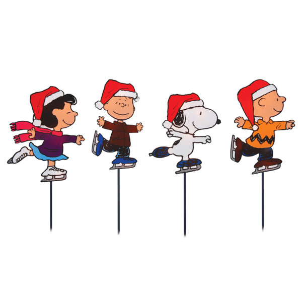 Snoopy and Peanuts Ice Skating Christmas Pathway M