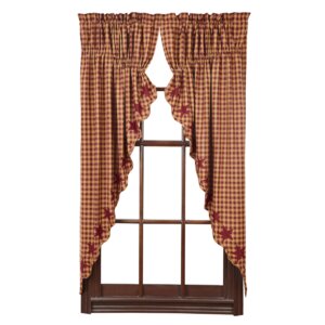 Diana Plaid & Check Semi-Sheer Curtain Panels (Set of 2)