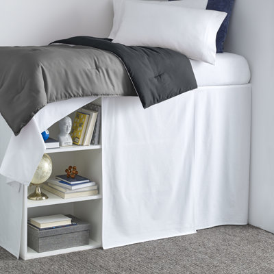 Cotton 42" Bed Skirt Nautica Color: White