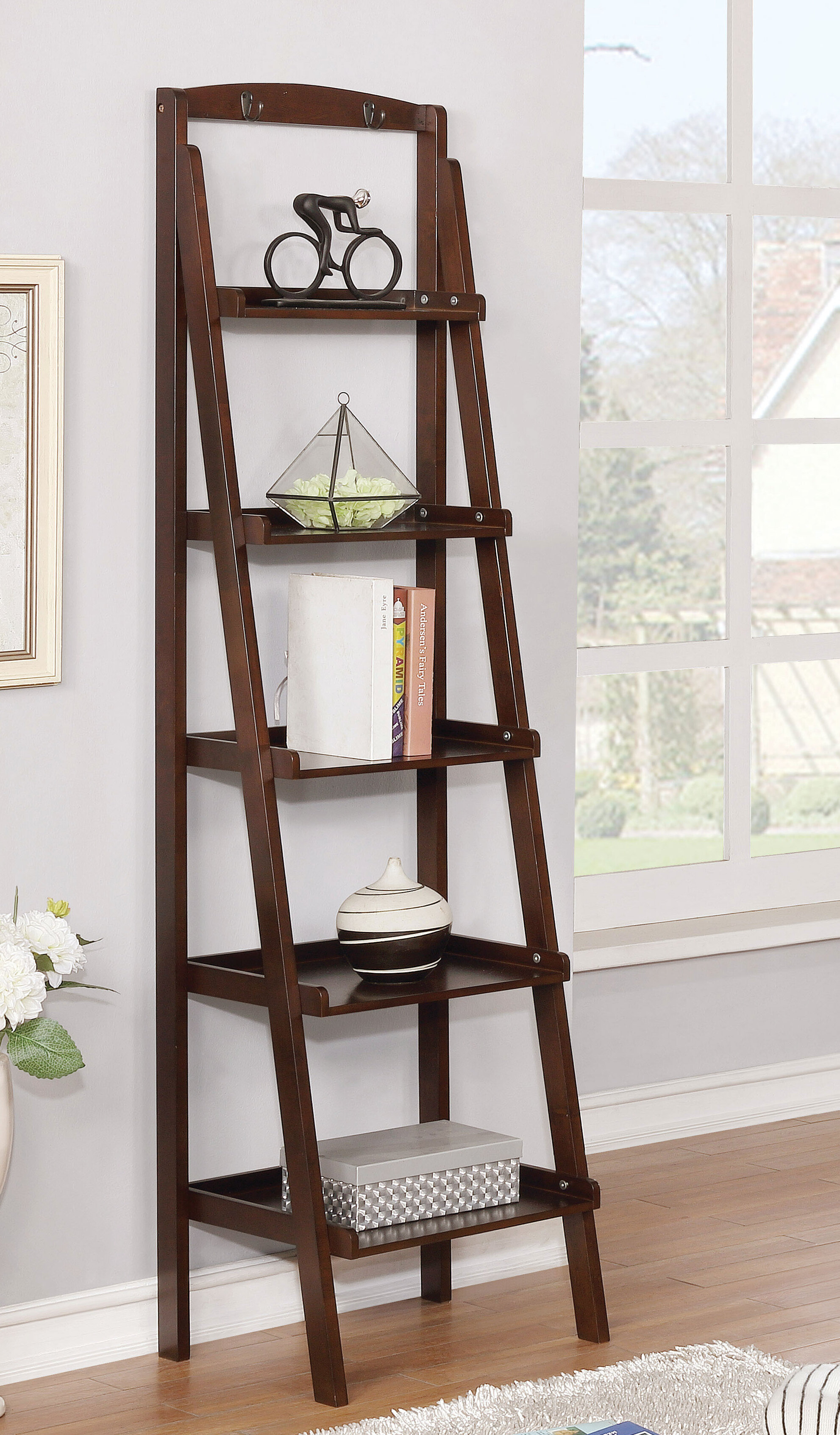 Charlton Home Shellie Ladder Bookcase Reviews Wayfair
