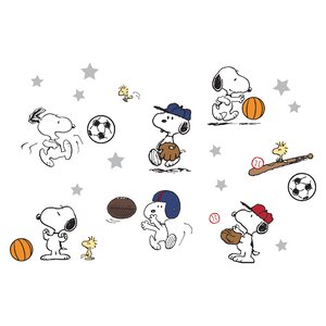 21 Piece Snoopy Sports Wall Decal Set