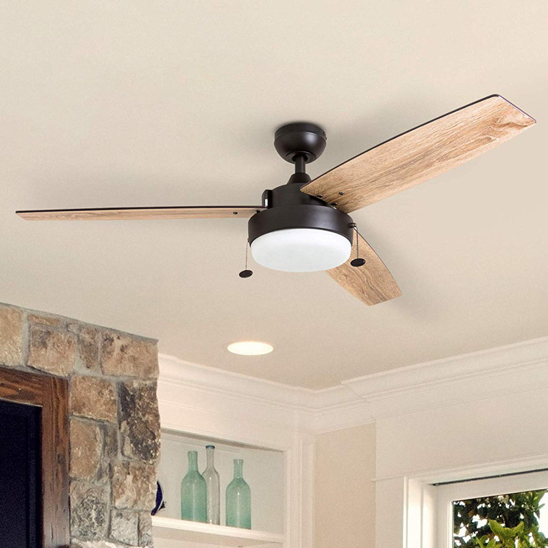 Laude Run 52 Szymon 3 Blade Ceiling Fan Light Kit Included 52 Szymon 3 Blade Ceiling Fan