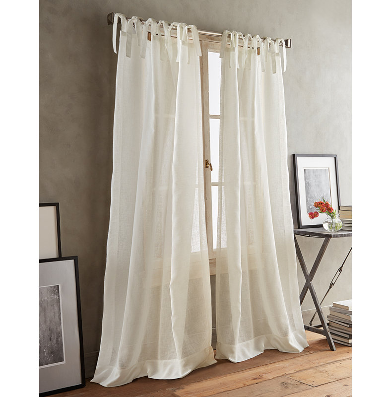 Dkny Paradox Tie Tabs Solid Sheer Curtain Drapes Reviews Wayfair