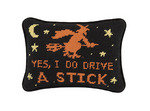 Yes I Do Drive a Stick Needlepoint Wool Lumbar Pillow