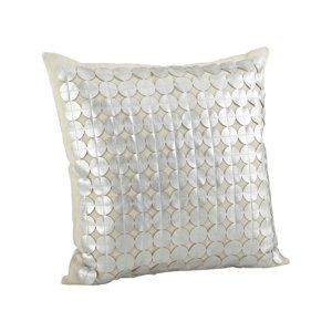 Amalia Circle Cutwork Cotton Throw Pillow