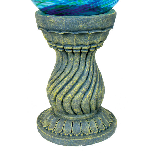 Serpentine Globe Pedestal by Echo Valley