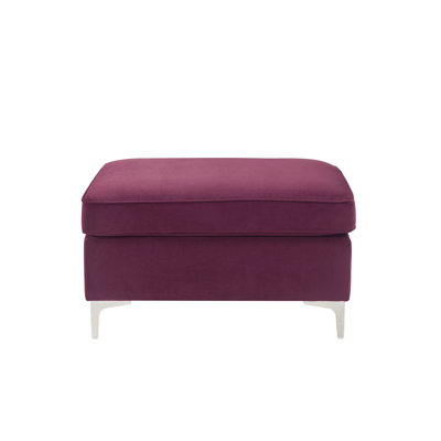 Aneley 36 Wide Ottoman with Storage Orren Ellis Fabric: Burgundy Velvet