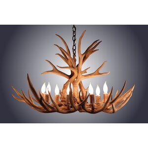 Alexandrine Mule Deer 8-Light Candle-Style Chandelier