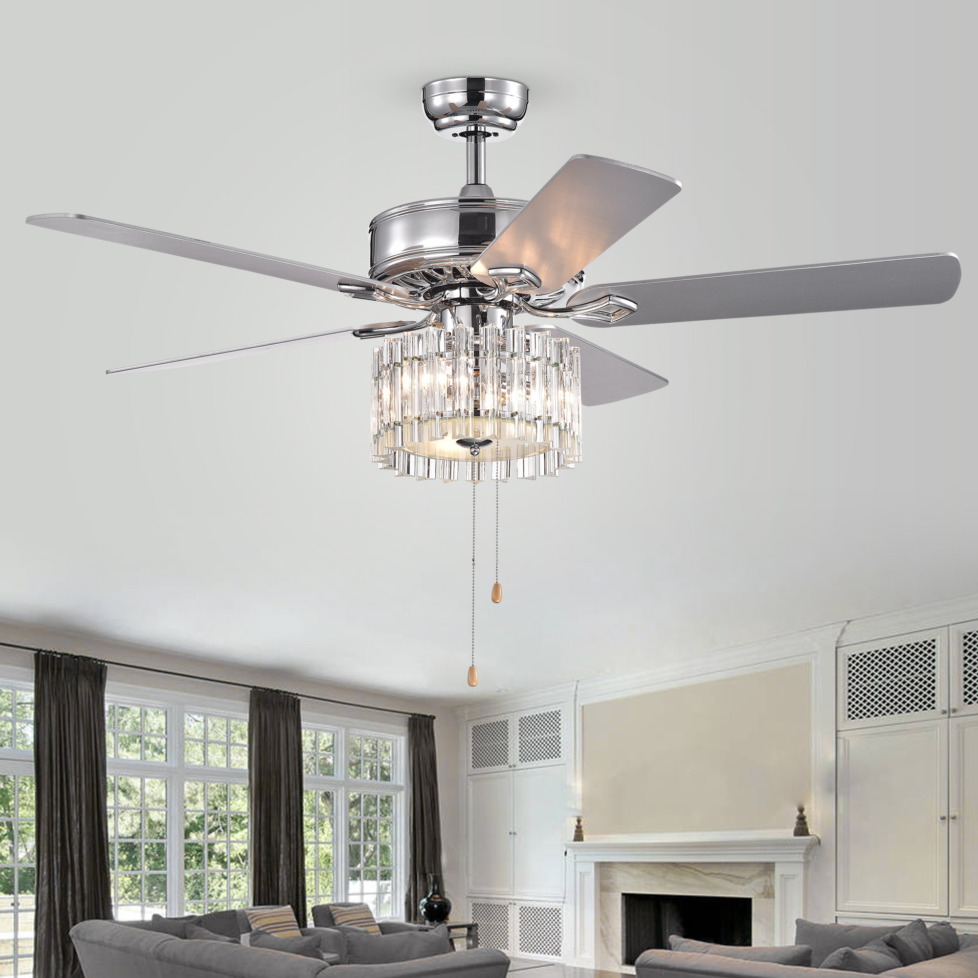 Rosdorf Park Clark 5 Blade Ceiling Fan Light Kit Included