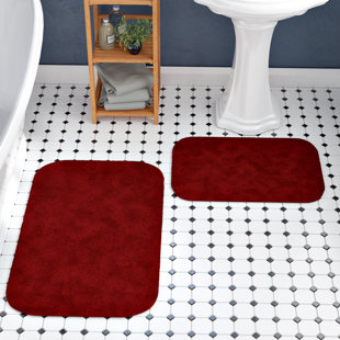 Red Bathroom Rug Set Wayfair Save