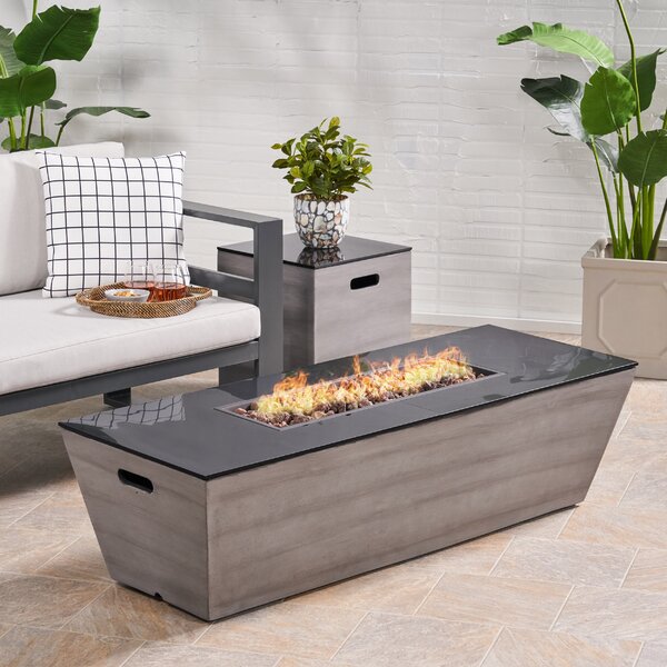 Roderick Outdoor With Tank Holder Concrete Propane Fire Pit By Ebern Designs