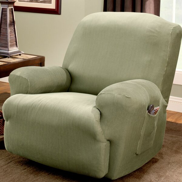 Stretch Stripe T-Cushion Recliner Slipcover By Sure Fit