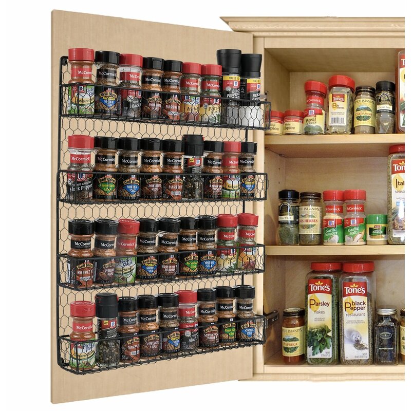 spice rack with jars