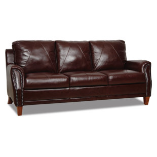 Nailhead Leather Sofas You Ll Love Wayfair Quickview