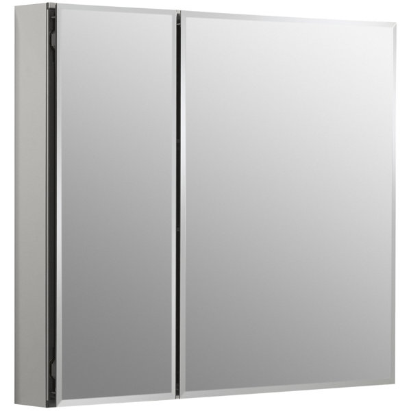 30 X 26 Aluminum Two Door Medicine Cabinet With Mirrored Doors