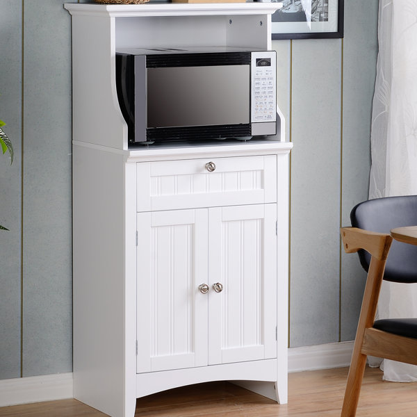 Swanscombe Microwave/Coffee Maker Kitchen Island By Highland Dunes New