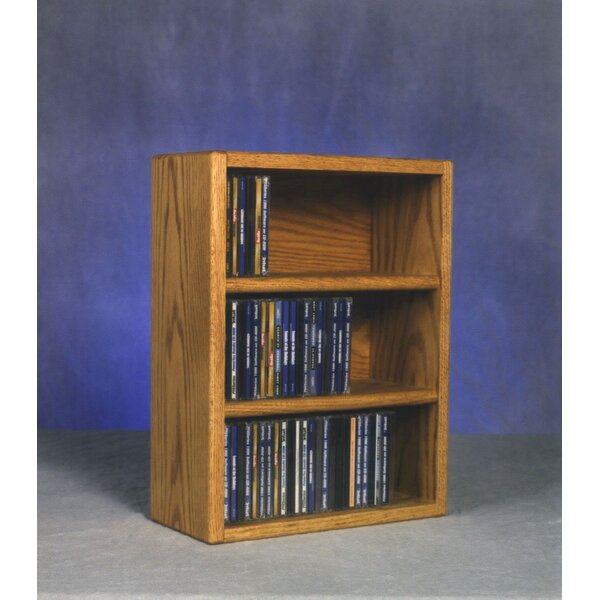 300 Series 78 CD Multimedia Tabletop Storage Rack by Wood Shed