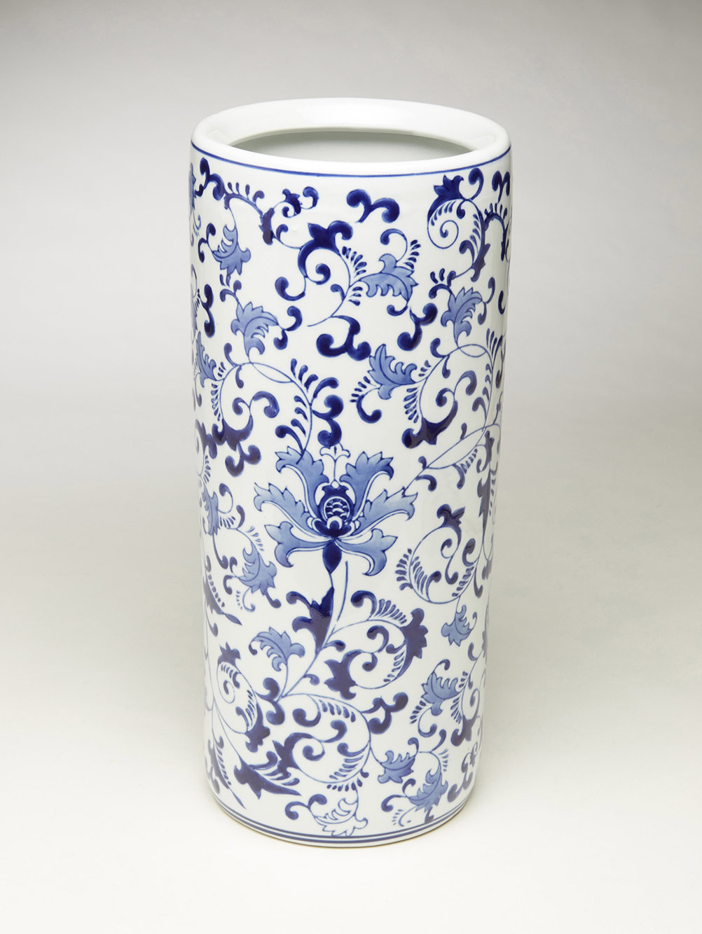 blue umbrella stand