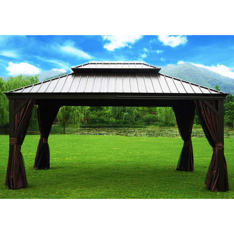 Kozyard Alexander 16 Ft. W x 12 Ft. D Steel Patio Gazebo & Reviews