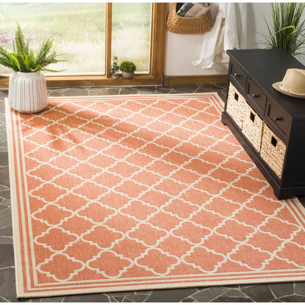 Berardi Rust/Cream Area Rug by Darby Home Co