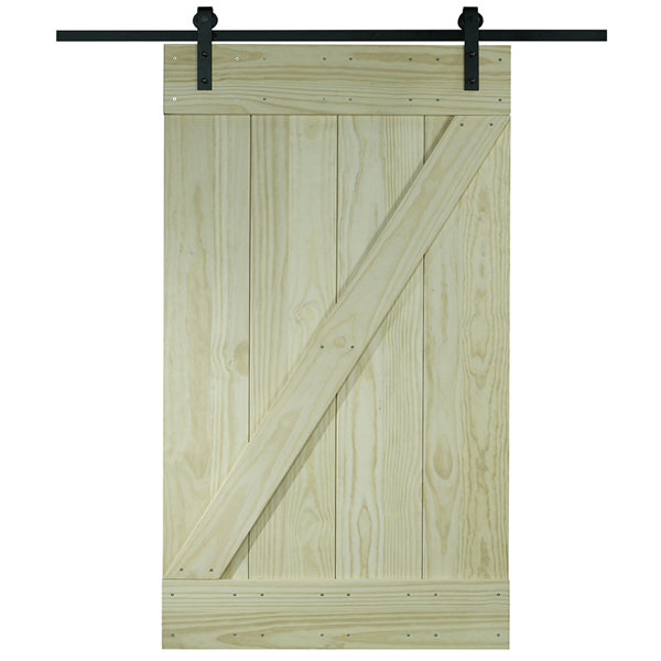 Pinecroft 1 Panel Unfinished Interior Barn Door by LTL Barn Doors