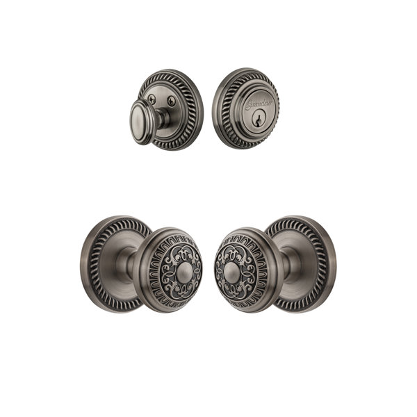 Newport Keyed Door Knob by Grandeur
