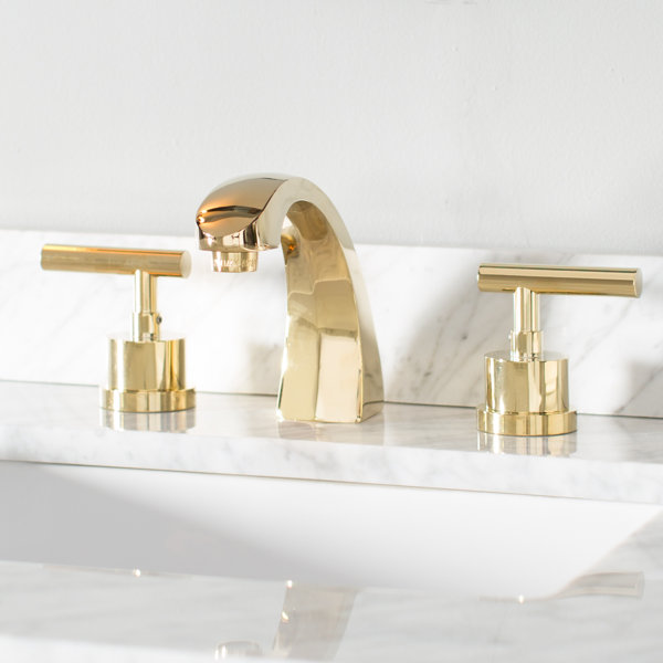 Manhattan Widespread Bathroom Faucet with Brass Po