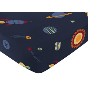Space Galaxy Fitted Crib Sheet