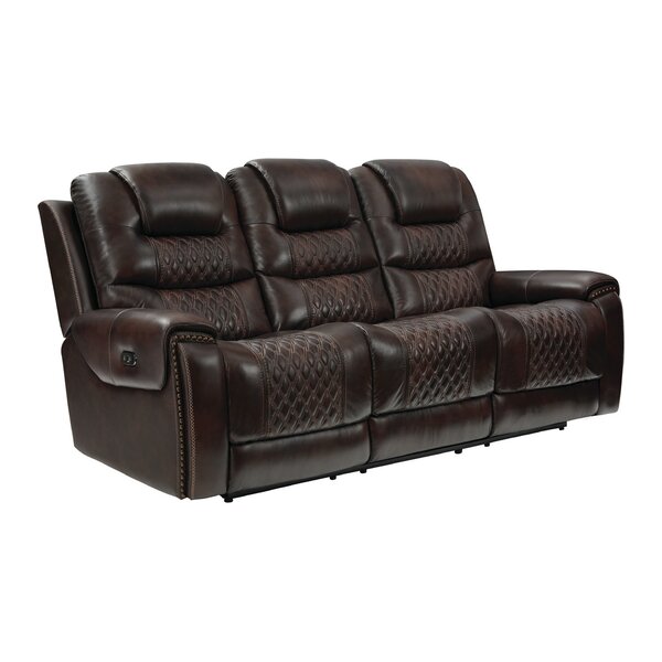 Nezperce Leather Reclining Sofa By Winston Porter