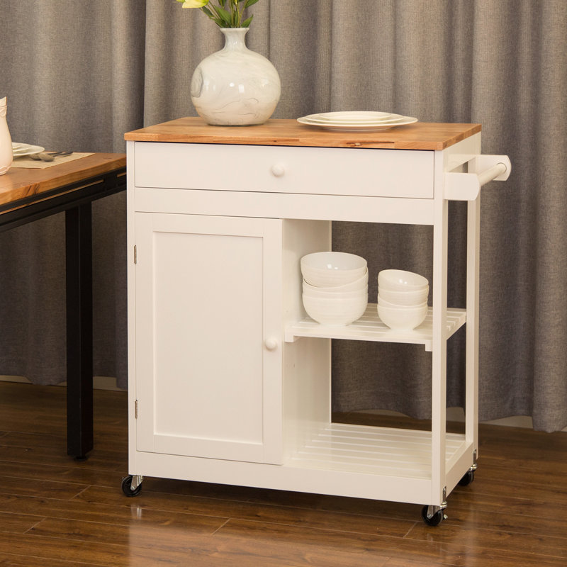 August Grove Courtois Kitchen Island With Rubberwood Top Reviews August Grove Courtois Kitchen Island
