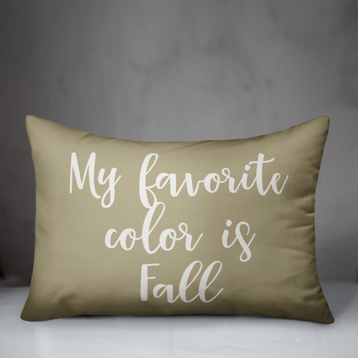 Winston Porter Northcutt My Favourite Colour Is Fall Lumbar Pillow