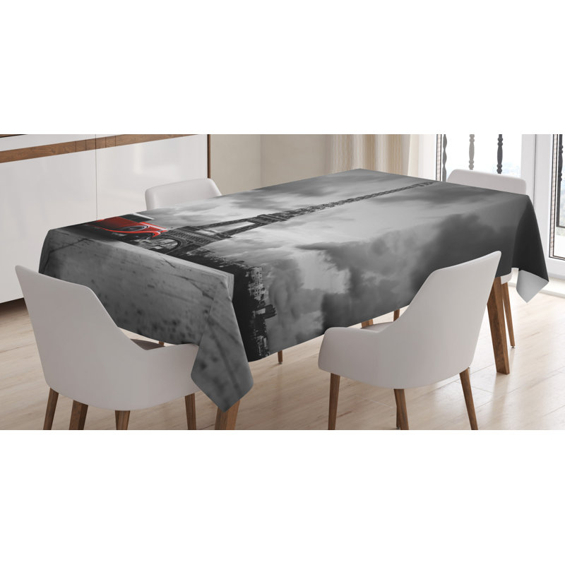 East Urban Home Ambesonne Eiffel Tower Tablecloth Image Of Eiffel