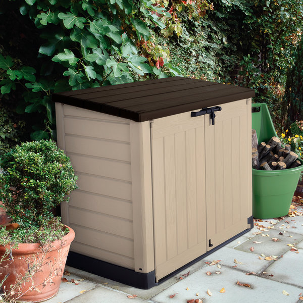 Store-It-Out Max 5 ft. W x 3 ft. D Plastic Horizontal Garbage Shed by Keter