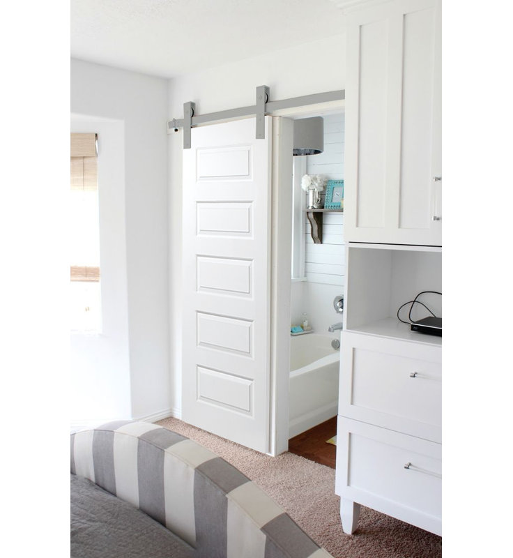 Verona Home Design Rockport Mdf 5 Panel Interior Barn Door Reviews Rockport Mdf 5 Panel Interior Barn Door