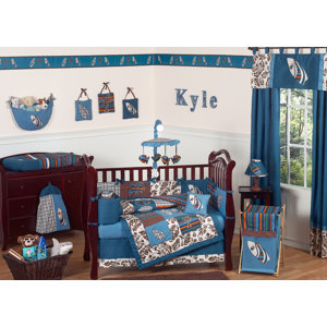 Surf Blue 9 Piece Crib Bedding Set
