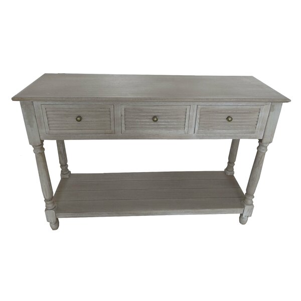 Berns Wood Louvered Console Table By Gracie Oaks