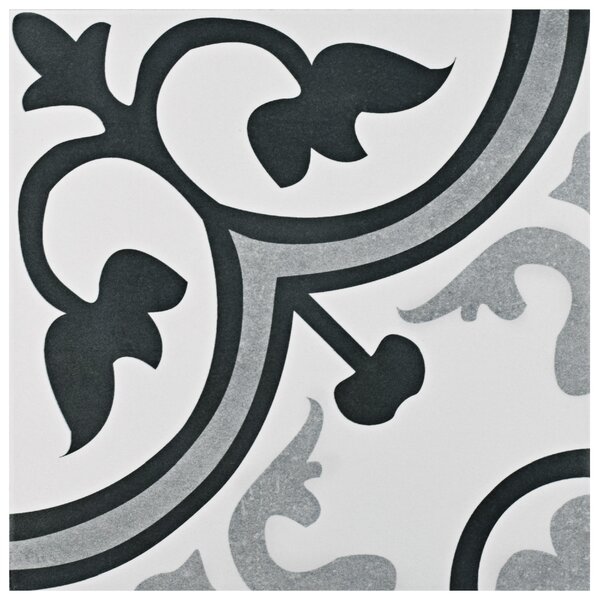 Mora 12.38 x 12.38 Ceramic Field Tile in Gray/White by EliteTile